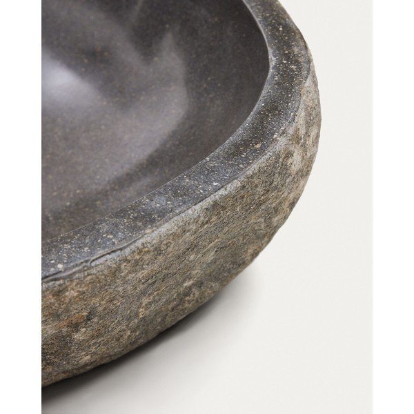 Šedé kamenné kulaté umyvadlo ø 40 cm Tetsu – Kave Home-image-4