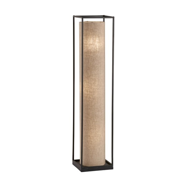 Černo-béžová stojací lampa s textilním stínidlem (výška 114,5 cm) Thor – Fischer & Honsel