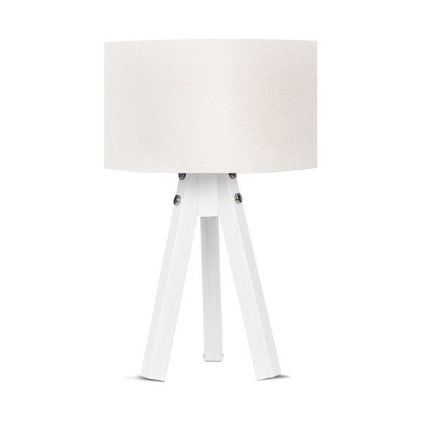 Bílá stolní lampa Mdf - Magenta Home