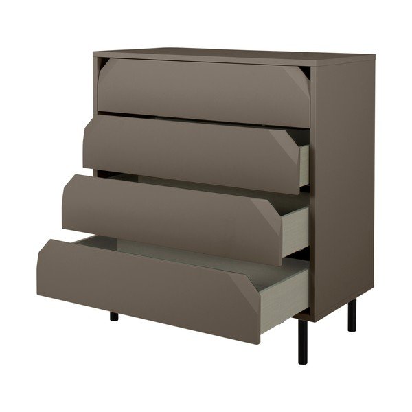 Tmavě šedá vysoká komoda 90x96 cm Corner - Tenzo-image-3