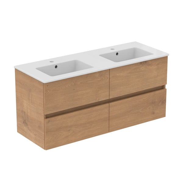 Závěsná skříňka pod umyvadlo v dekoru dubu v přírodní barvě 120x55 cm Eurovit+ – Ideal Standard-image-3