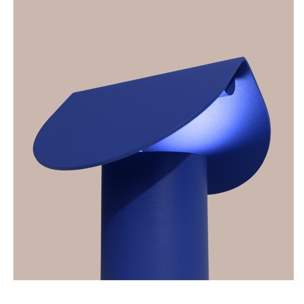 Tmavě modrá hliníková LED stolní lampa (výška 15 cm) BISCUIT – Thoro-image-3