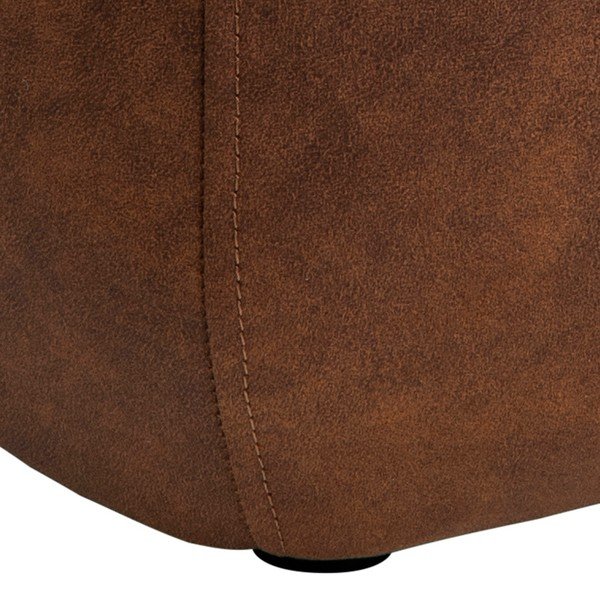 Koňakově hnědý puf z imitace kůže Actona Mie, 40 x 40 cm-image-3