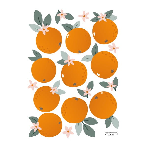 Dětské samolepky v sadě 10 ks 30x42 cm Oranges – Lilipinso