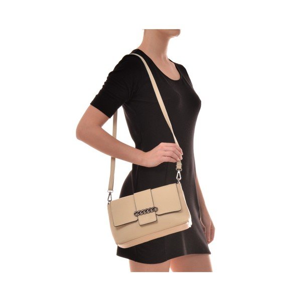 Béžová kožená kabelka Mangotti Bags Baso-image-2