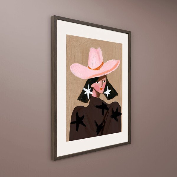 Tištěný obraz s rámem 50x70 cm Cowgirl – Styler-image-2