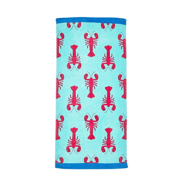 Modrá bavlněná plážová osuška 76x160 cm Lobster – Catherine Lansfield