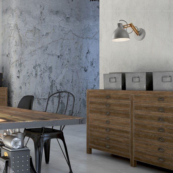 Šedo-hnědé nástěnné svítidlo ø 15 cm Marcello – LAMKUR-image-1