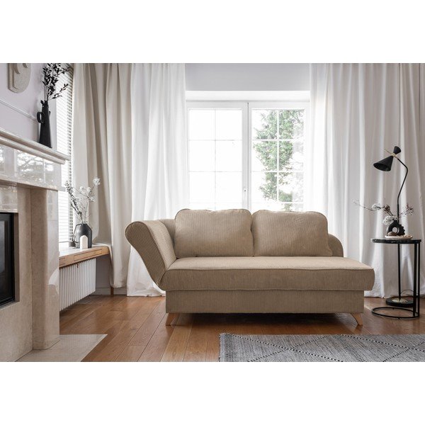 Taupe manšestrová lenoška (levý roh) Chic Charlotte – Miuform-image-1