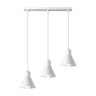 Bílé závěsné svítidlo s kovovým stínidlem 45x14 cm Martina - Nice Lamps