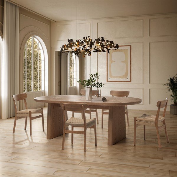 Jídelní židle v sadě 2 ks z kaučukového dřeva v přírodní barvě Biel – MOME-image-1