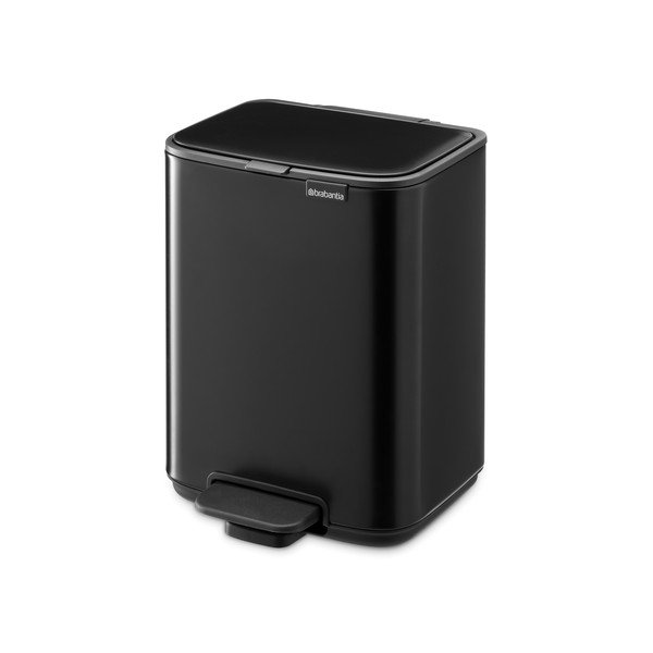 Matně černý nášlapný ocelový odpadkový koš 4 l Bo – Brabantia