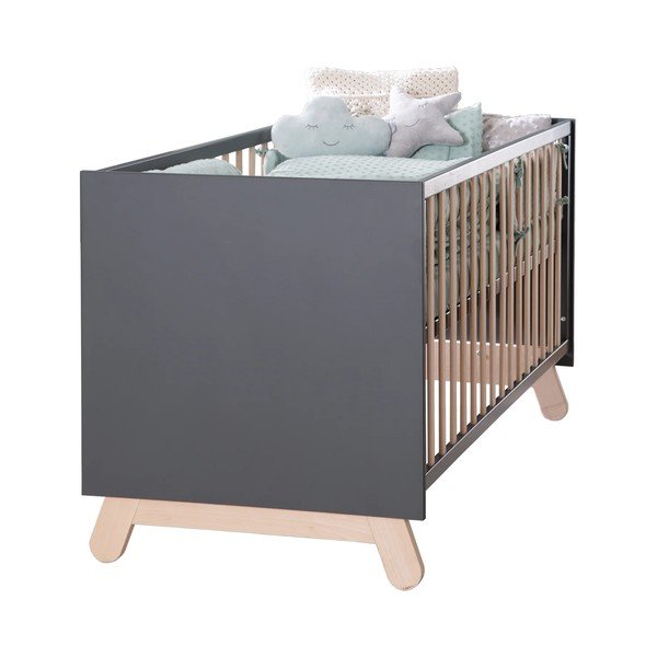 Postýlka v šedo-přírodní barvě 70x140 cm Jara – Roba-image-2