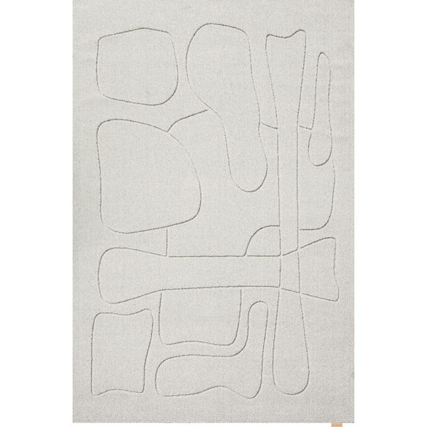 Světle šedý vlněný koberec 133x190 cm Morphic – Agnella