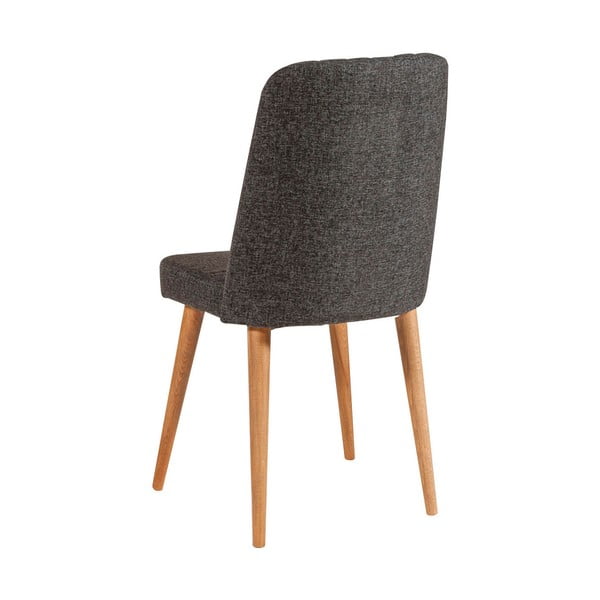 Antracitová sametová jídelní židle Stormi Sandalye – Kalune Design-image-1
