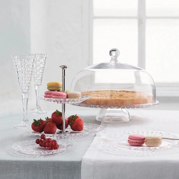 Dvoupatrový stojan z křišťálového skla Nachtmann Bossa Nova, ⌀ 23 cm-image-2