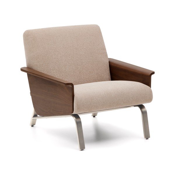 Světle hnědé žinylkové křeslo Amsen – Kave Home