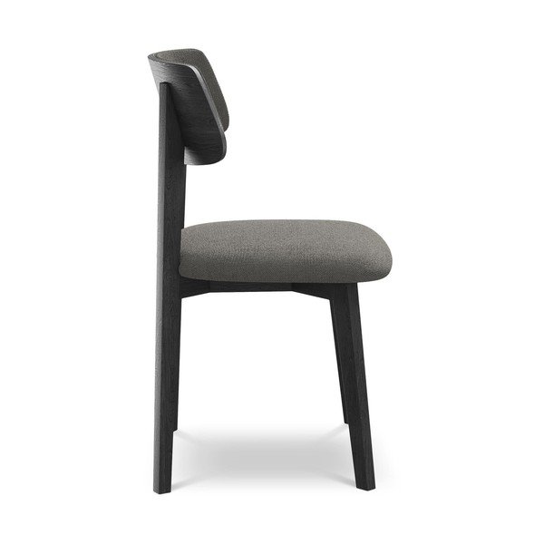 Šedá jídelní židle z masivního dřeva Niu – Makamii-image-2