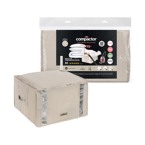 Vakuový látkový úložný box na oblečení 42x40x25 cm Life – Compactor