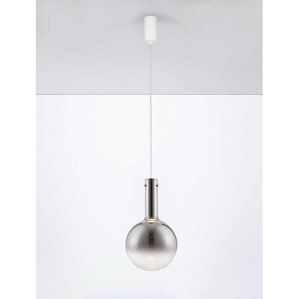 Šedé skleněné LED stmívatelné závěsné svítidlo ø 25 cm Nostos – Nova Luce-image-4