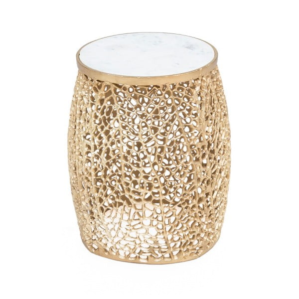 Odkládací stolek ve zlaté barvě WOOX LIVING Honey, ⌀ 35 cm