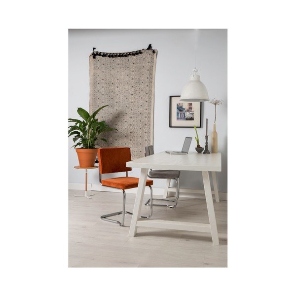 Šedé čalouněné houpací jídelní židle v sadě 2 ks Ridge Kink Rib – Zuiver-image-1