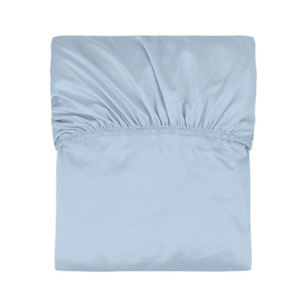 Světle modré napínací bavlněné prostěradlo 180x200 cm Oba – noo.ma