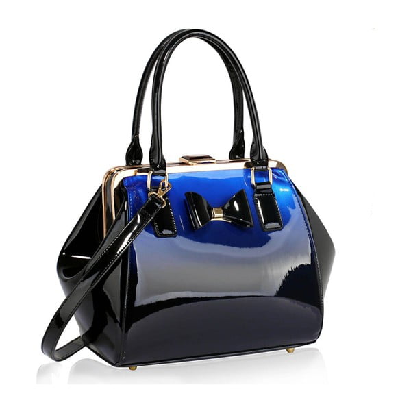 Modročerná kabelka z eko kůže L&S Bags Satino