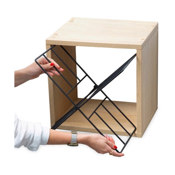 Regál na víno v dekoru buku v přírodní barvě na 12 lahví – Compactor-image-4