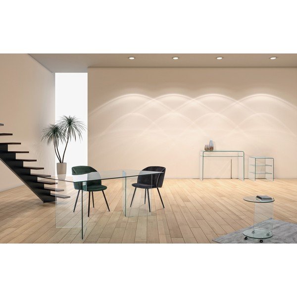 Skleněný odkládací stolek 40x50 cm Iride – Bizzotto-image-4