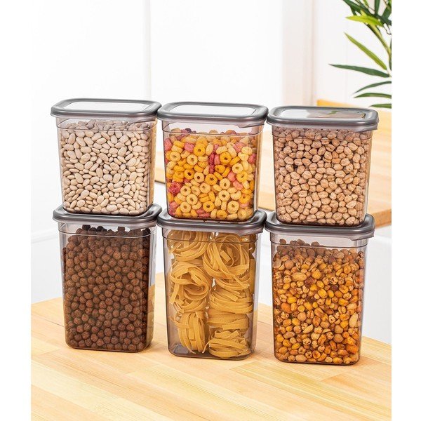 Plastové dózy v sadě 6 ks na potraviny Fresco – Hermia-image-1