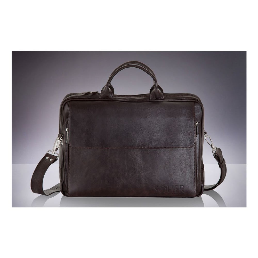 Pánská kožená taška Solier SL30, černá