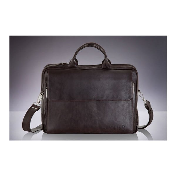 Pánská kožená taška Solier SL30, černá