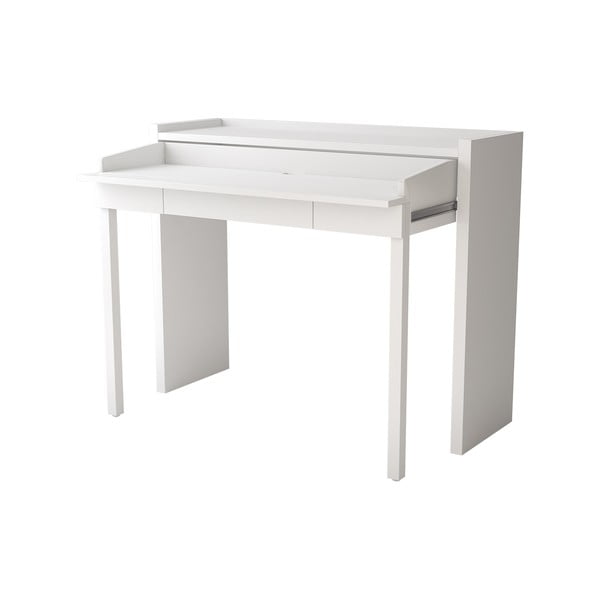 Pracovní stůl s bílou deskou 36x110 cm Mel – Woodman-image-2