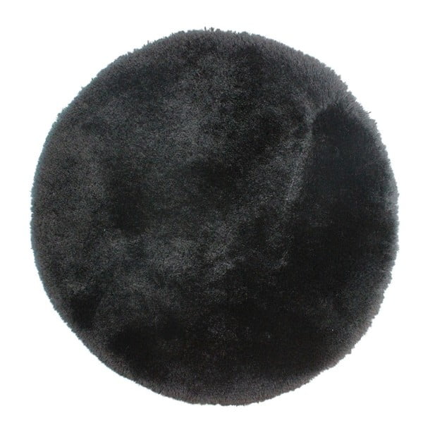 Kruhový černý koberec Flair Rugs Pearl, 150 cm