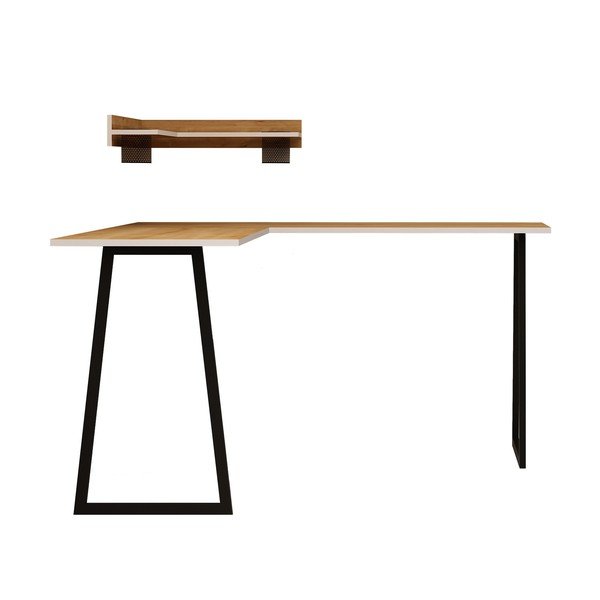 Set police a rohového pracovního stolu Tarly, výška 75 cm-image-2