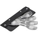 Nerezové jídelní vidličky v sadě 4 ks ve stříbrné barvě Spork – Black + Blum