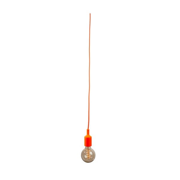 Textilní kabel s objímkou 3 m - oranžový