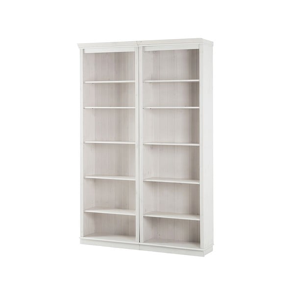 Bílá knihovna z borovicového dřeva 148x223 cm Anita – Støraa-image-2