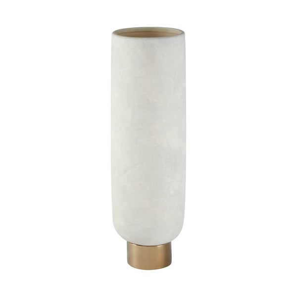 Váza z kameniny v bílo-zlaté barvě Premier Houseware Callie, výška 40 cm