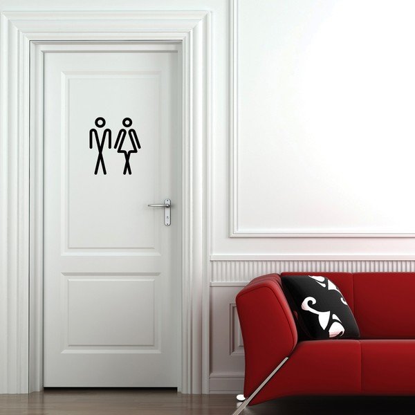 Samolepka Ambiance Bathroom Men Women, 20 x 15 cm-image-2