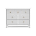 Bílá nízká dětská komoda z borovicového dřeva 110x80 cm Max – Marckeric