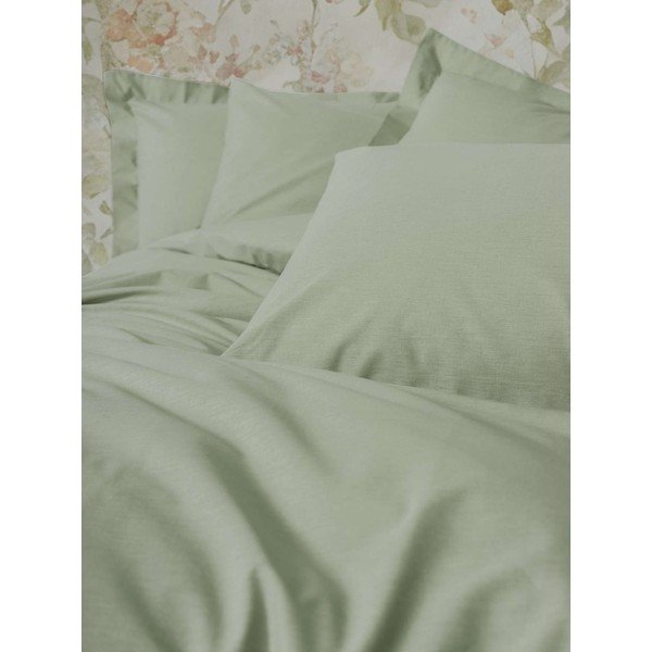 Šalvějově zelené povlečení na jednolůžko 200x140 cm Plain  – Mijolnir-image-1