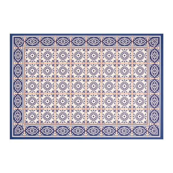 Modrý vinylový koberec Zala Living Aurelie, 97 x 140 cm