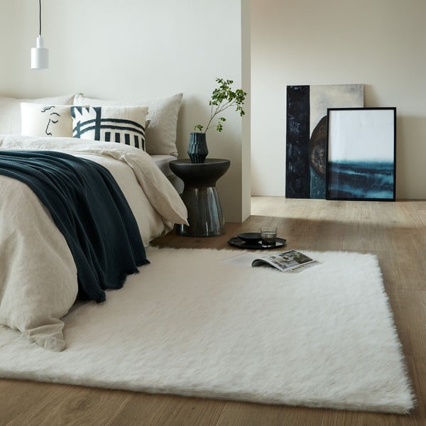 Bílá syntetická kožešina 160x230 cm Alpine Faux Fur – Flair Rugs-image-1