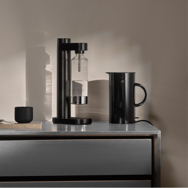 Černý výrobník sody z nerezové oceli Brus – Stelton-image-1