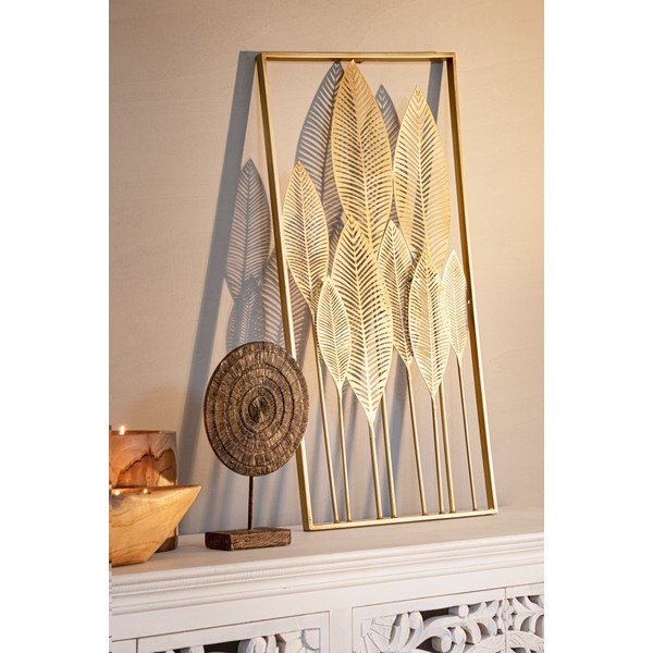 Kovová nástěnná dekorace 52,5x95 cm Adhira – Bizzotto-image-2