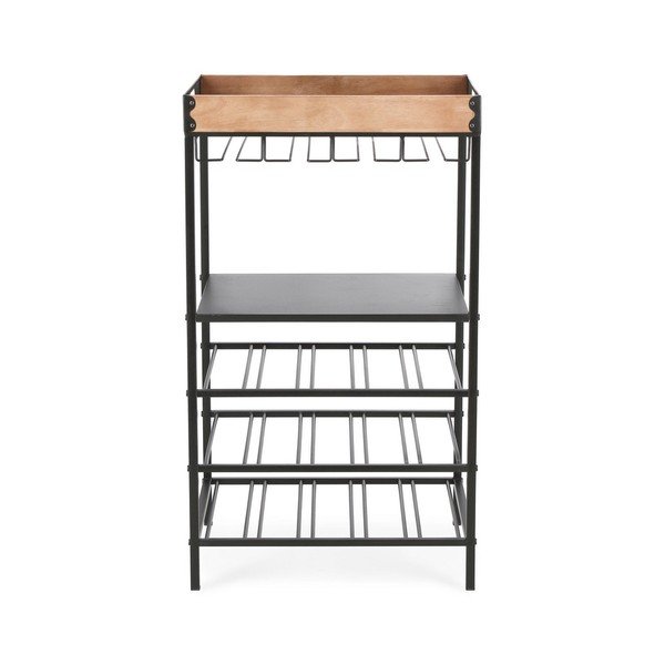 Černá kovová vinotéka počet lahví 15, 48,5x84,5x34 cm Isaac – Yes Everyday