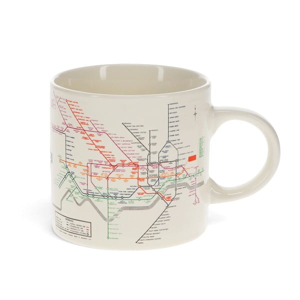 Béžový keramický hrnek 350 ml Heritage Tube Map – Rex London