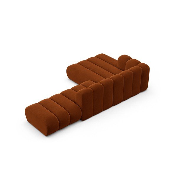 Oranžová rohová pohovka (levý roh) Lupine – Micadoni Home-image-3